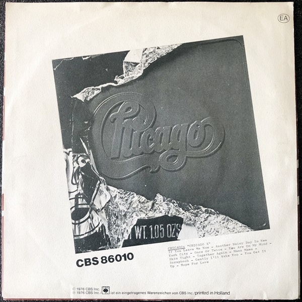 【Disco & Soul 7inch】Chicago / If You Leave Me Now_画像2