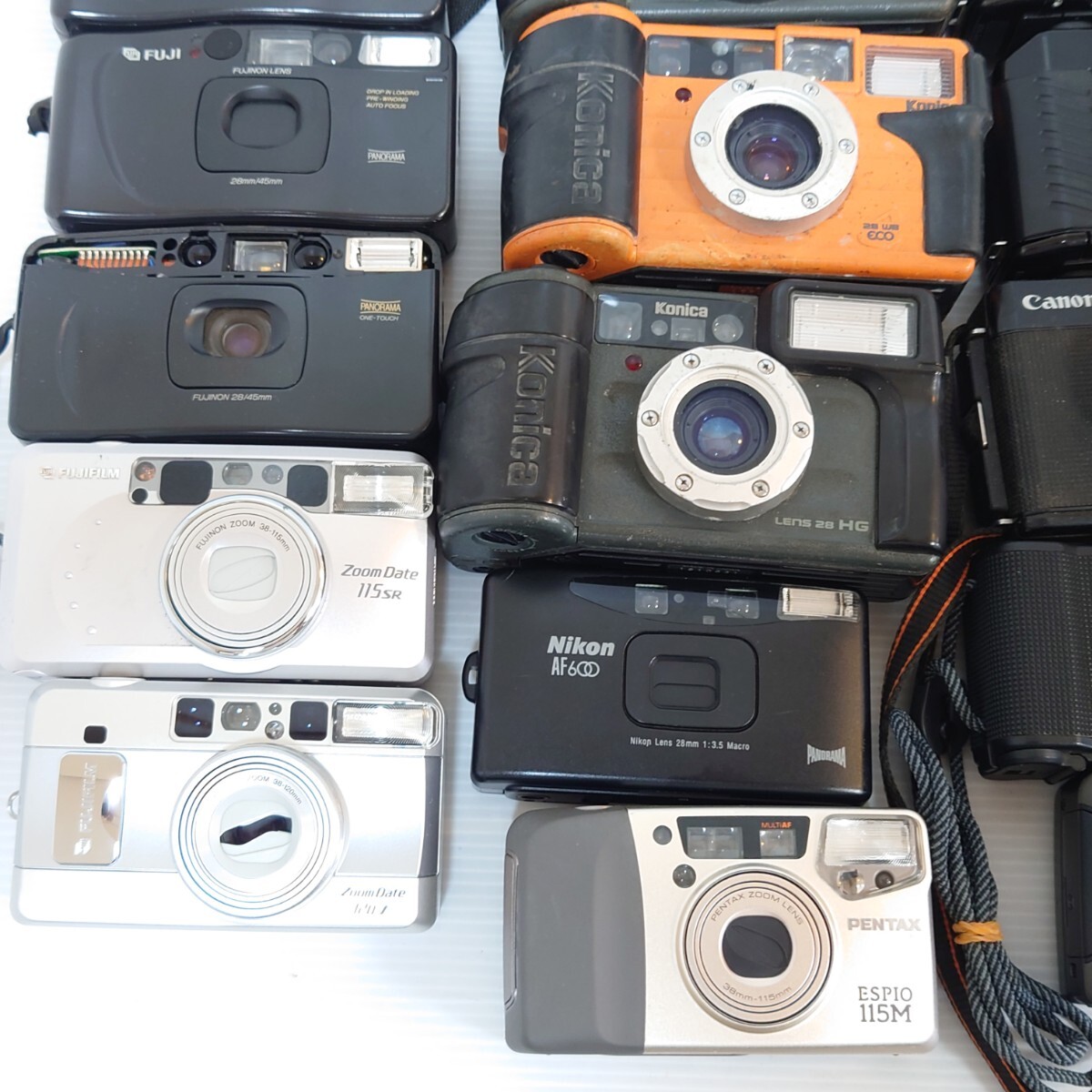 a1）１円スタート　ジャンクカメラまとめ売り　大量セット 光学 PENTAX Canon OLYMPUS Nikon Konica フィルムカメラ　コンパクト_画像3