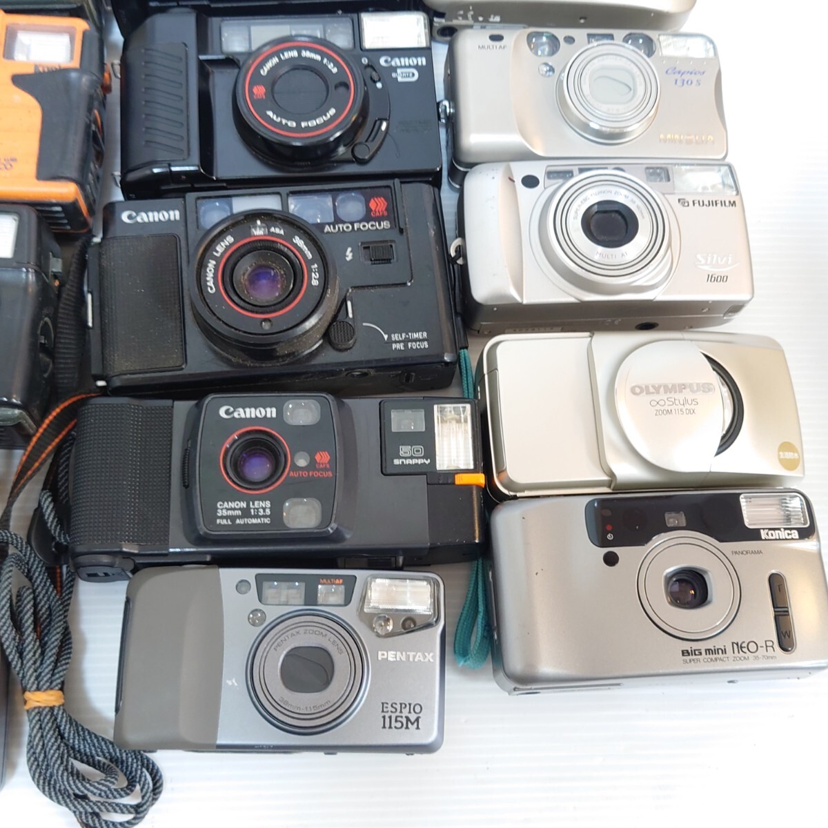 a1）１円スタート　ジャンクカメラまとめ売り　大量セット 光学 PENTAX Canon OLYMPUS Nikon Konica フィルムカメラ　コンパクト_画像4