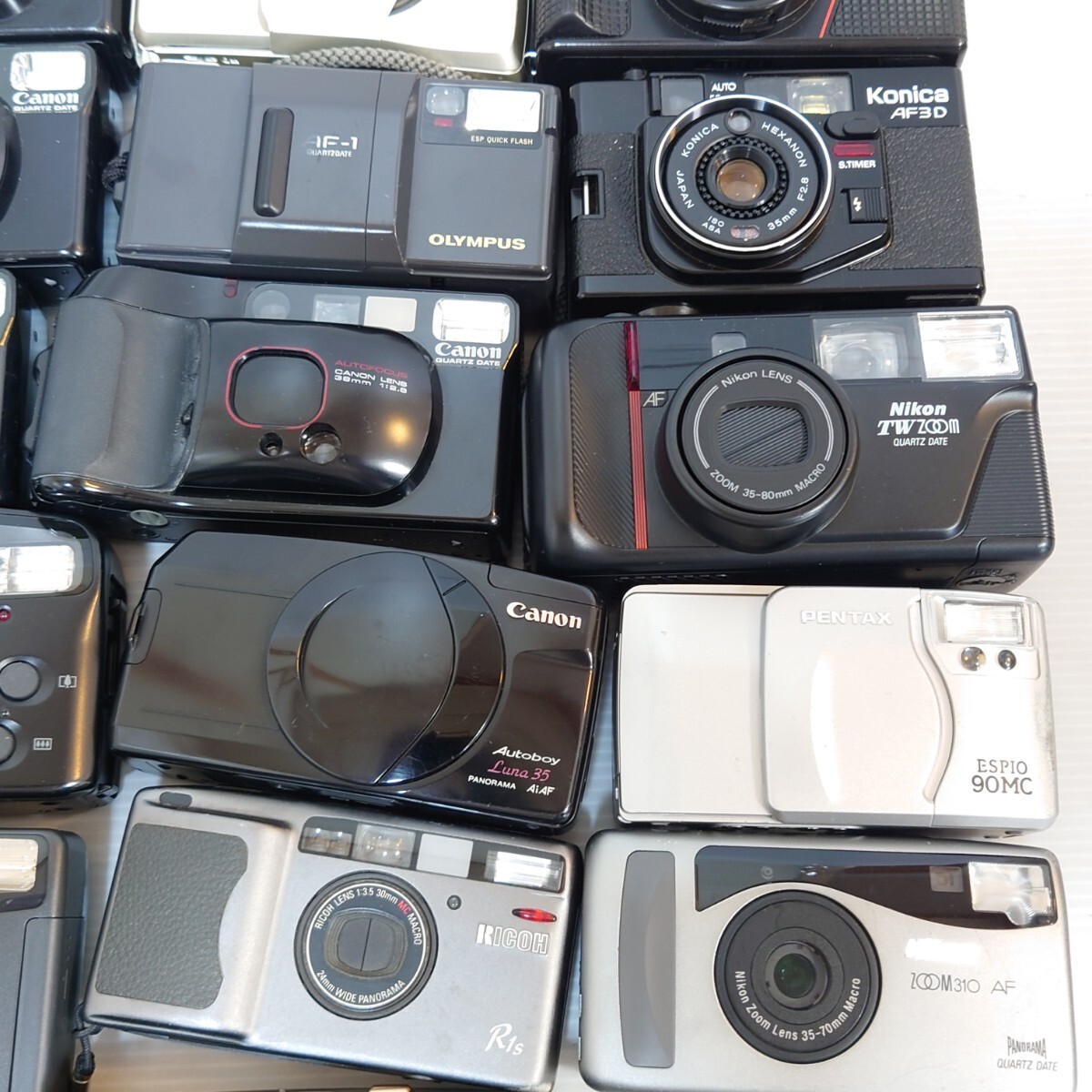 a2）１円〜　ジャンクカメラまとめ売り　大量セット 光学 Canon PENTAX OLYMPUS MINOLTA Konica Nikon フィルムカメラ コンパクトカメラ