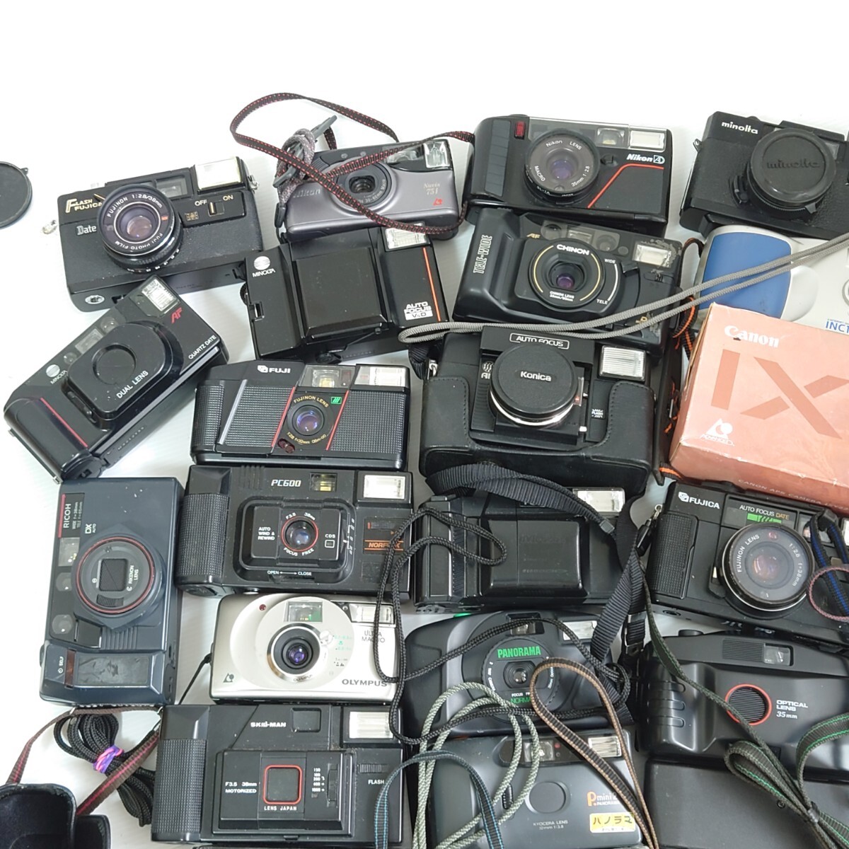 u6）１円〜 ジャンクカメラまとめ売り 大量セット 光学 PENTAX OLYMPUS Canon MINOLTA コンパクトカメラ フィルムカメラ KONICA FUJIの画像2