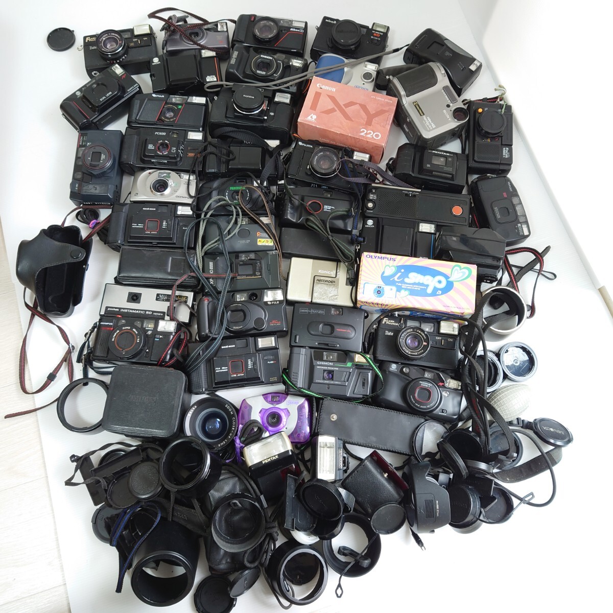 u6）１円〜 ジャンクカメラまとめ売り 大量セット 光学 PENTAX OLYMPUS Canon MINOLTA コンパクトカメラ フィルムカメラ KONICA FUJIの画像1