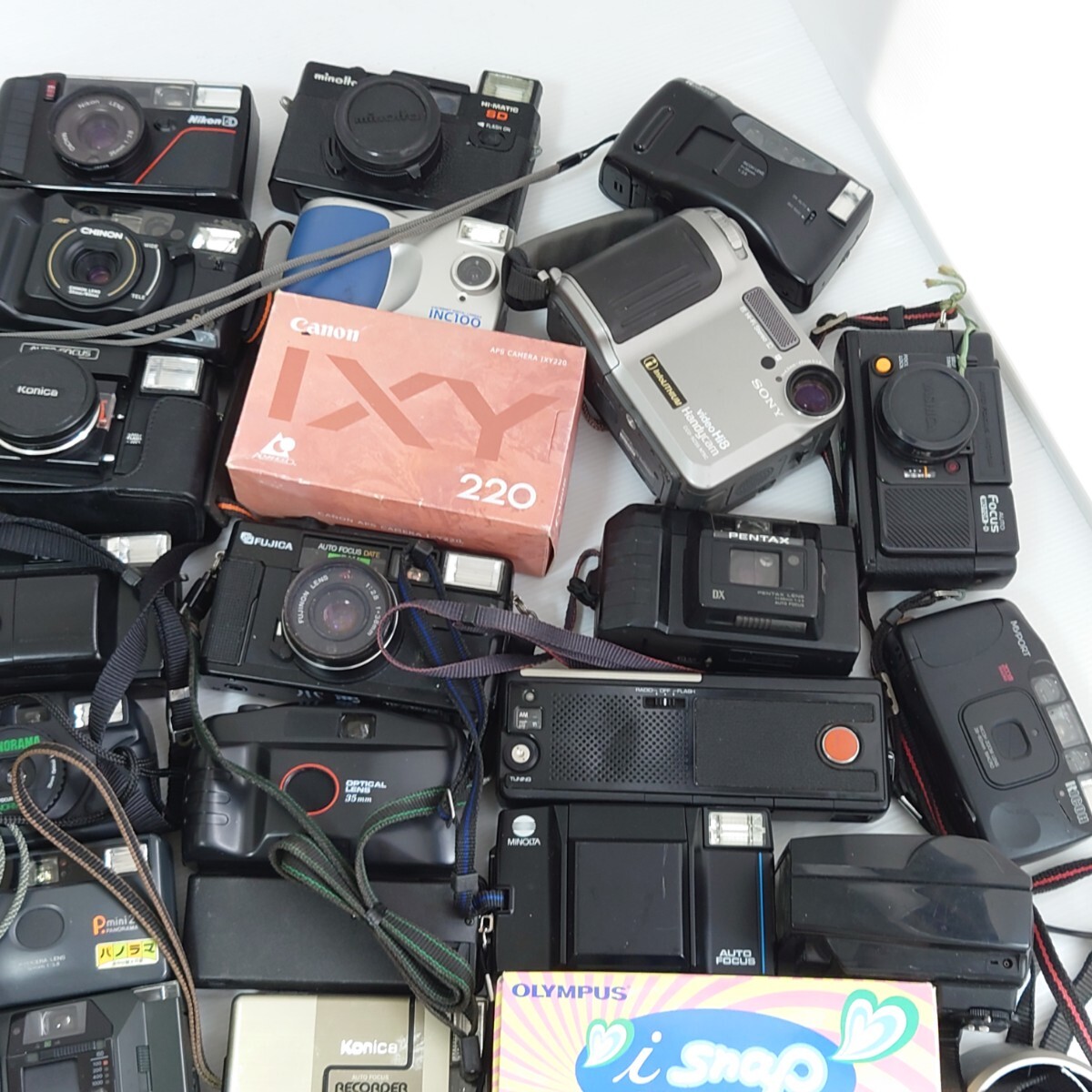 u6）１円〜 ジャンクカメラまとめ売り 大量セット 光学 PENTAX OLYMPUS Canon MINOLTA コンパクトカメラ フィルムカメラ KONICA FUJIの画像9