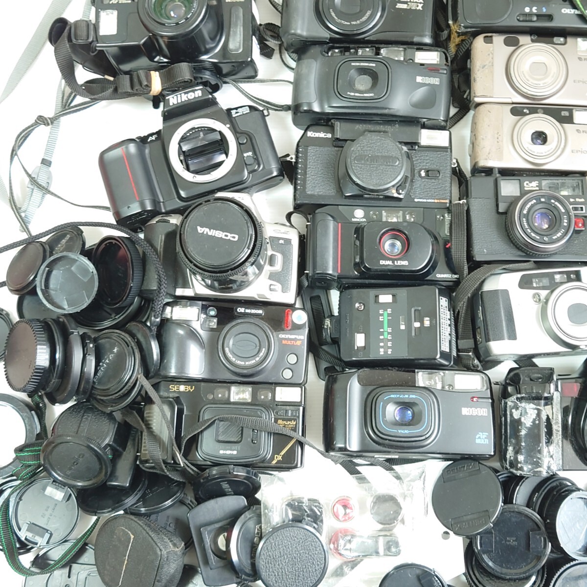 t7）１円スタート ジャンクカメラまとめ売り 光学 大量セット MINOLTA OLYMPUS Canon PENTAX Nikon フィルムカメラ コンパクトカメラの画像4