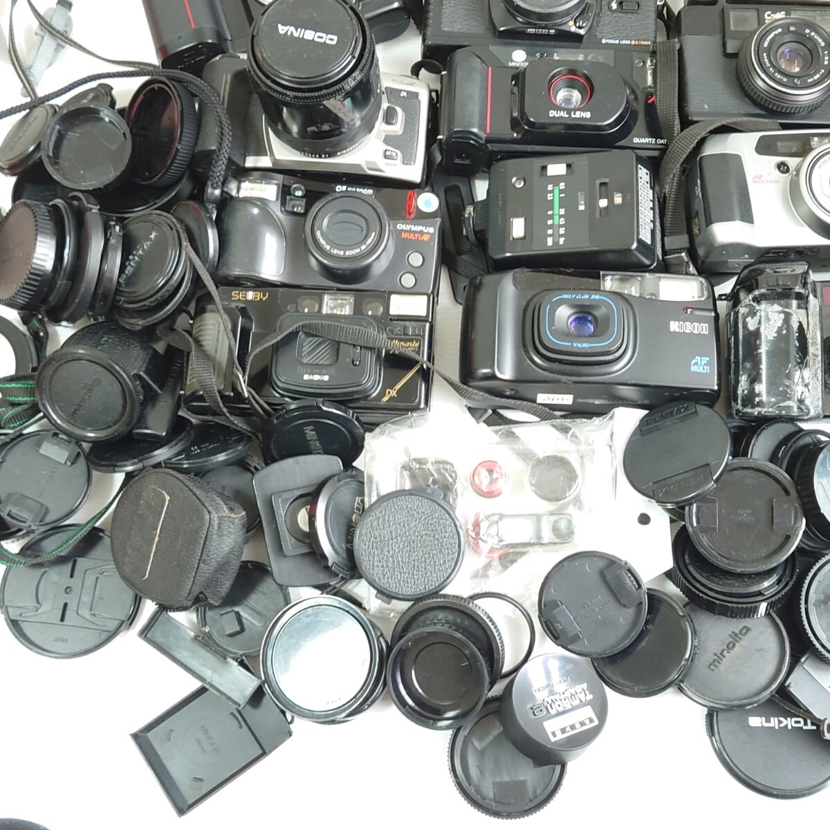 t7）１円スタート ジャンクカメラまとめ売り 光学 大量セット MINOLTA OLYMPUS Canon PENTAX Nikon フィルムカメラ コンパクトカメラの画像5
