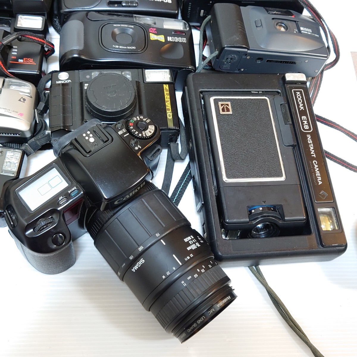 V2)1 jpy ~ Junk camera set sale optics large amount set OLYMPUS MINOLTA PENTAX Canon compact camera film camera FUJIFILM