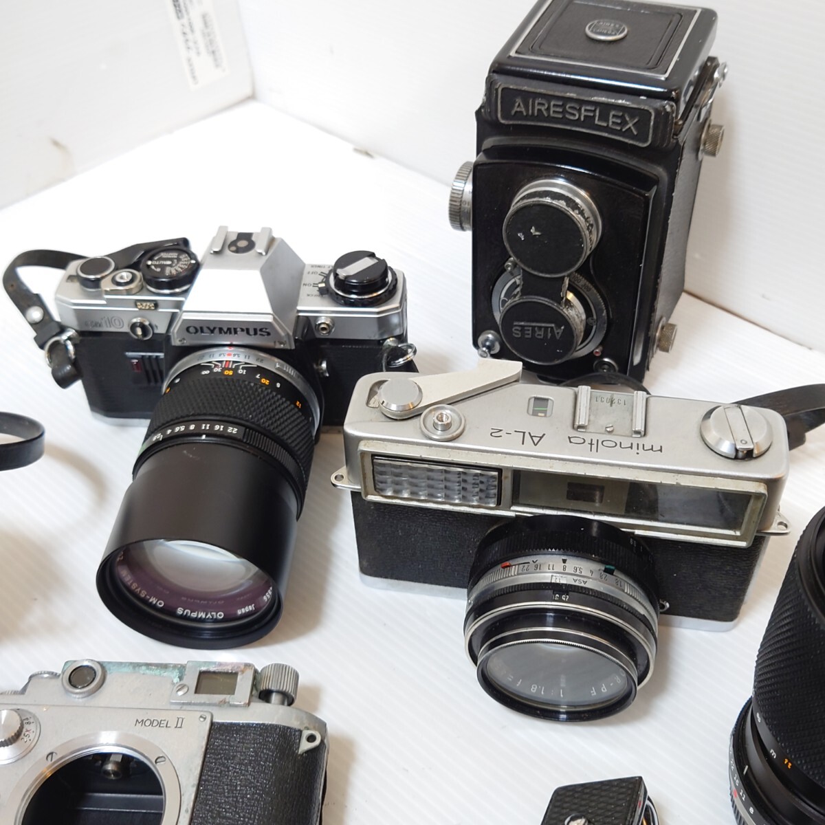 T3)1 jpy ~ Junk camera set sale machine metal MINOLTA OLYMPUS Canon film camera single‐lens reflex range finder optics large amount 
