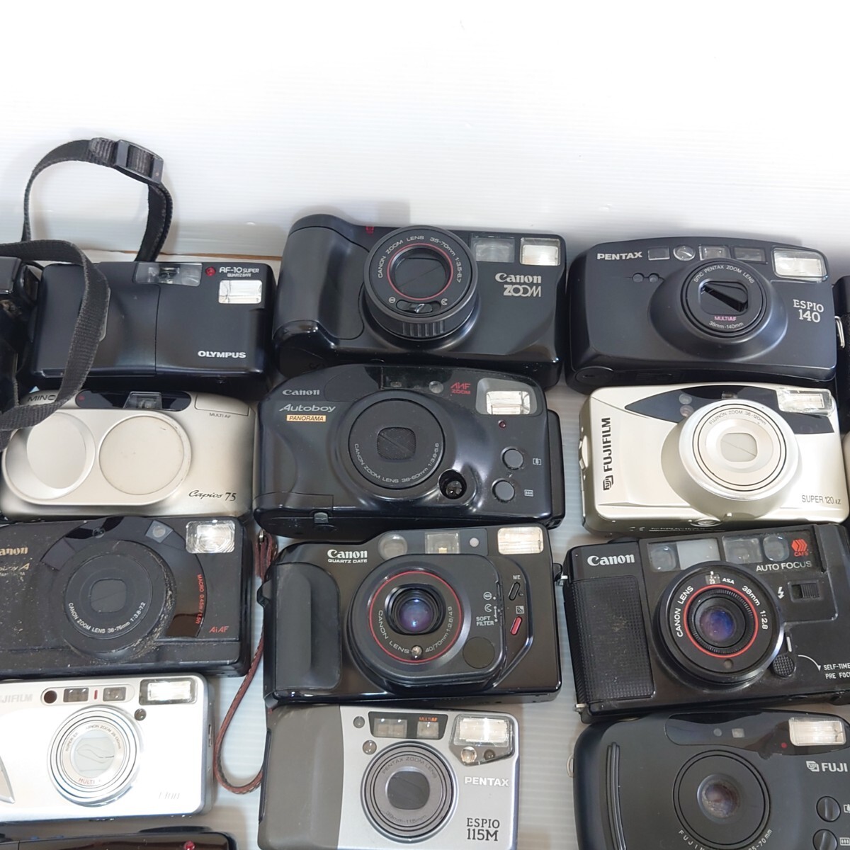 H1）１円スタート　ジャンクカメラまとめ売り PENTAX Canon MINOLTA Konica フィルムカメラ 光学 コンパクトカメラ　大量 OLYMPUS_画像5