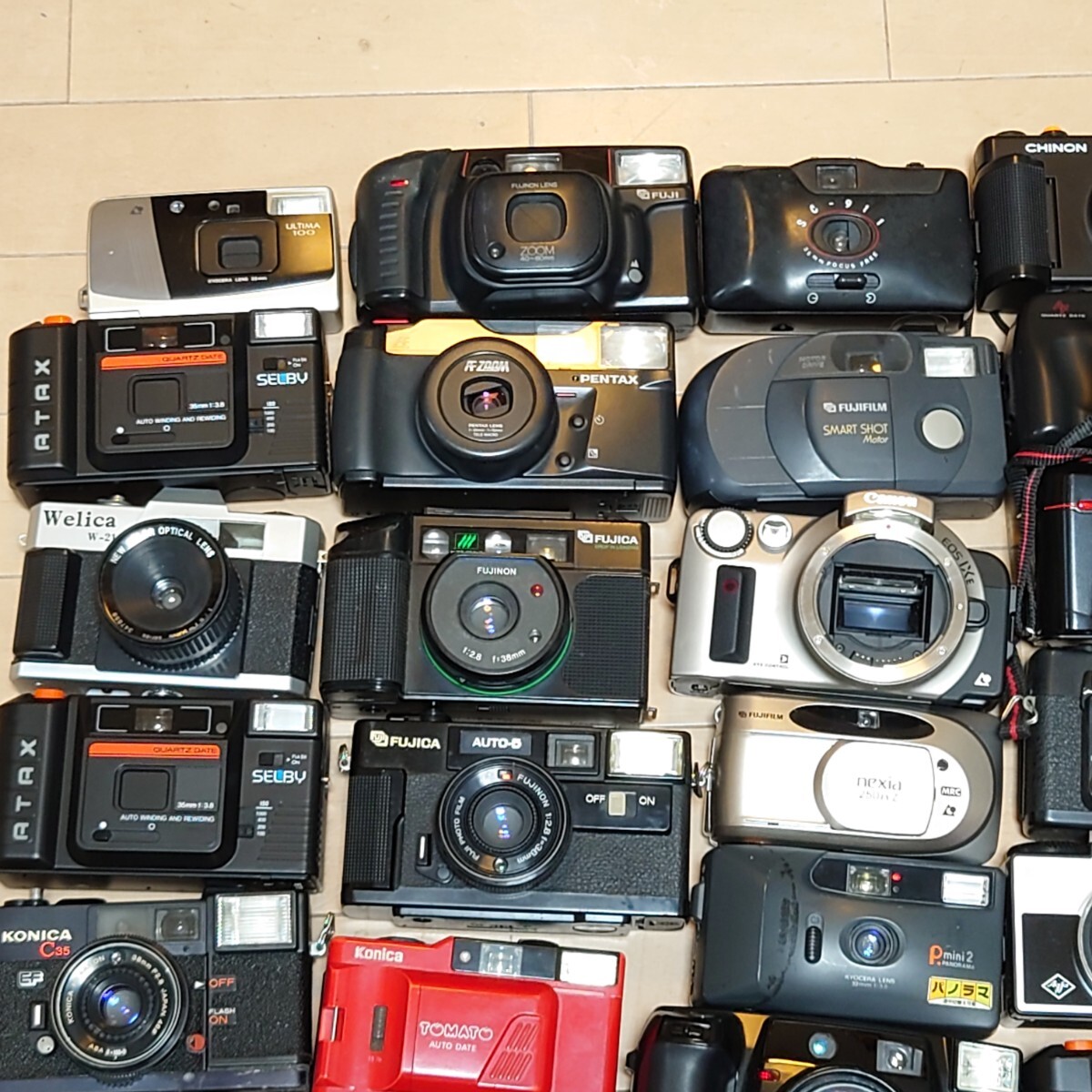 C8）１円スタート　ジャンクカメラまとめ売り Canon PENTAX MINOLTA OLYMPUS 光学　大量 コンパクトカメラ フィルムカメラ レンズ_画像2