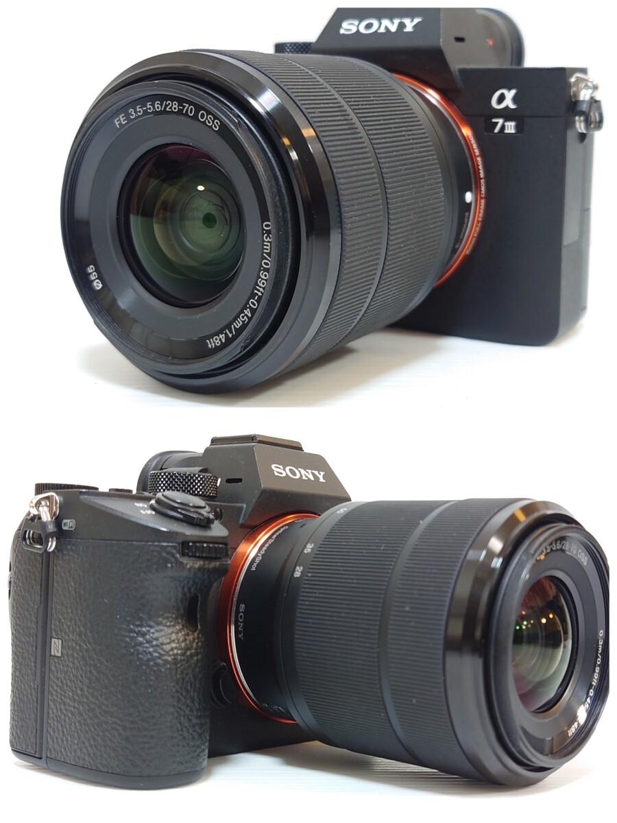 SONY ILCE-7M3 WW541200 α7Ⅲデジタル一眼カメラ ミラーレスレンズ FE 3.5-5.6/28-70 OSS 動作・通電確認済み バッテリー レンズフード_画像5