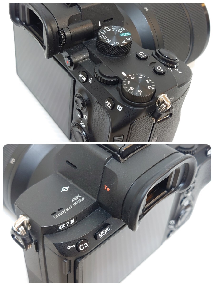 SONY ILCE-7M3 WW541200 α7Ⅲデジタル一眼カメラ ミラーレスレンズ FE 3.5-5.6/28-70 OSS 動作・通電確認済み バッテリー レンズフード_画像3