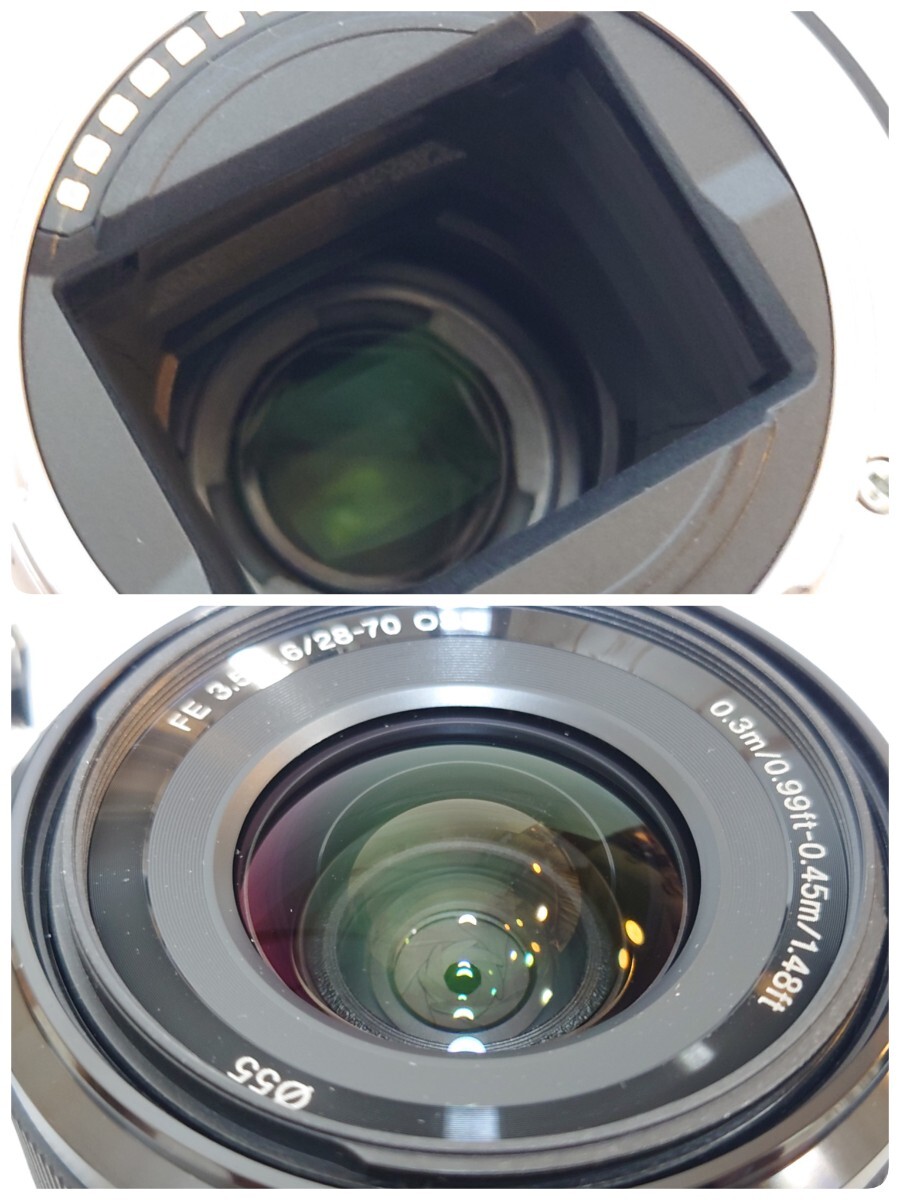 SONY ILCE-7M3 WW541200 α7Ⅲデジタル一眼カメラ ミラーレスレンズ FE 3.5-5.6/28-70 OSS 動作・通電確認済み バッテリー レンズフード_画像6