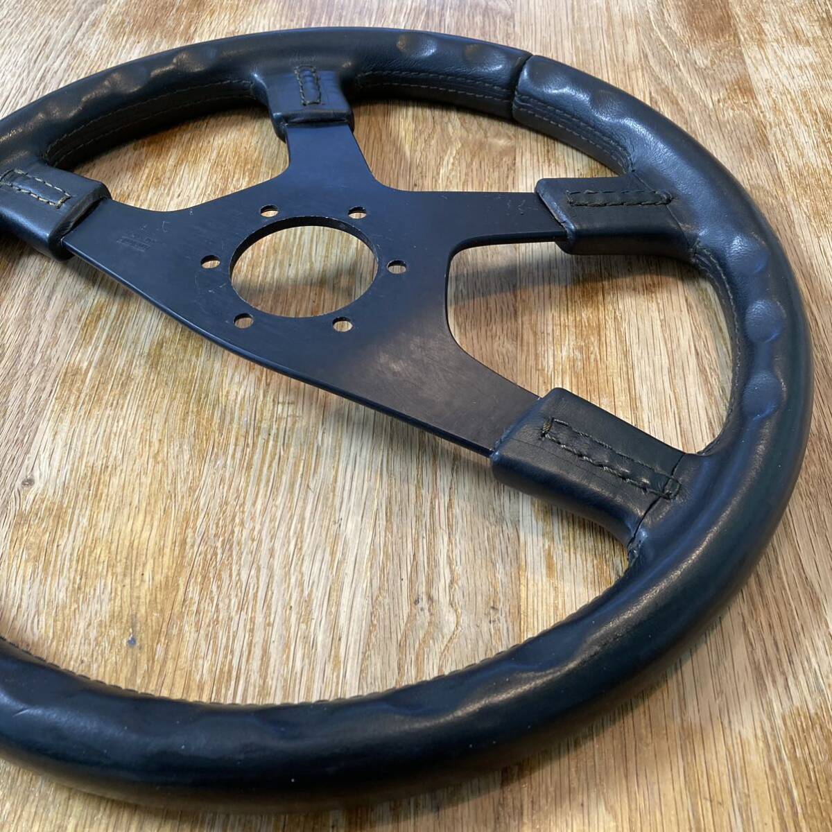TOYOTA SUPRA MOMO Leather Steering wheel トヨタ スープラ 70系 純正OP モモ レザー ステアリング ハンドル φ37.5㎝ 1991 イタリア製
