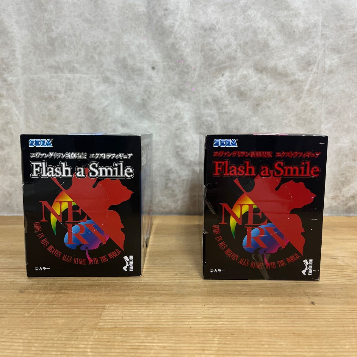 W11◇ セガ　ヱヴァンゲリヲン新劇場版 エクストラフィギュア Flash a Smile　全2種セット　アスカ＆レイ 240514_画像2