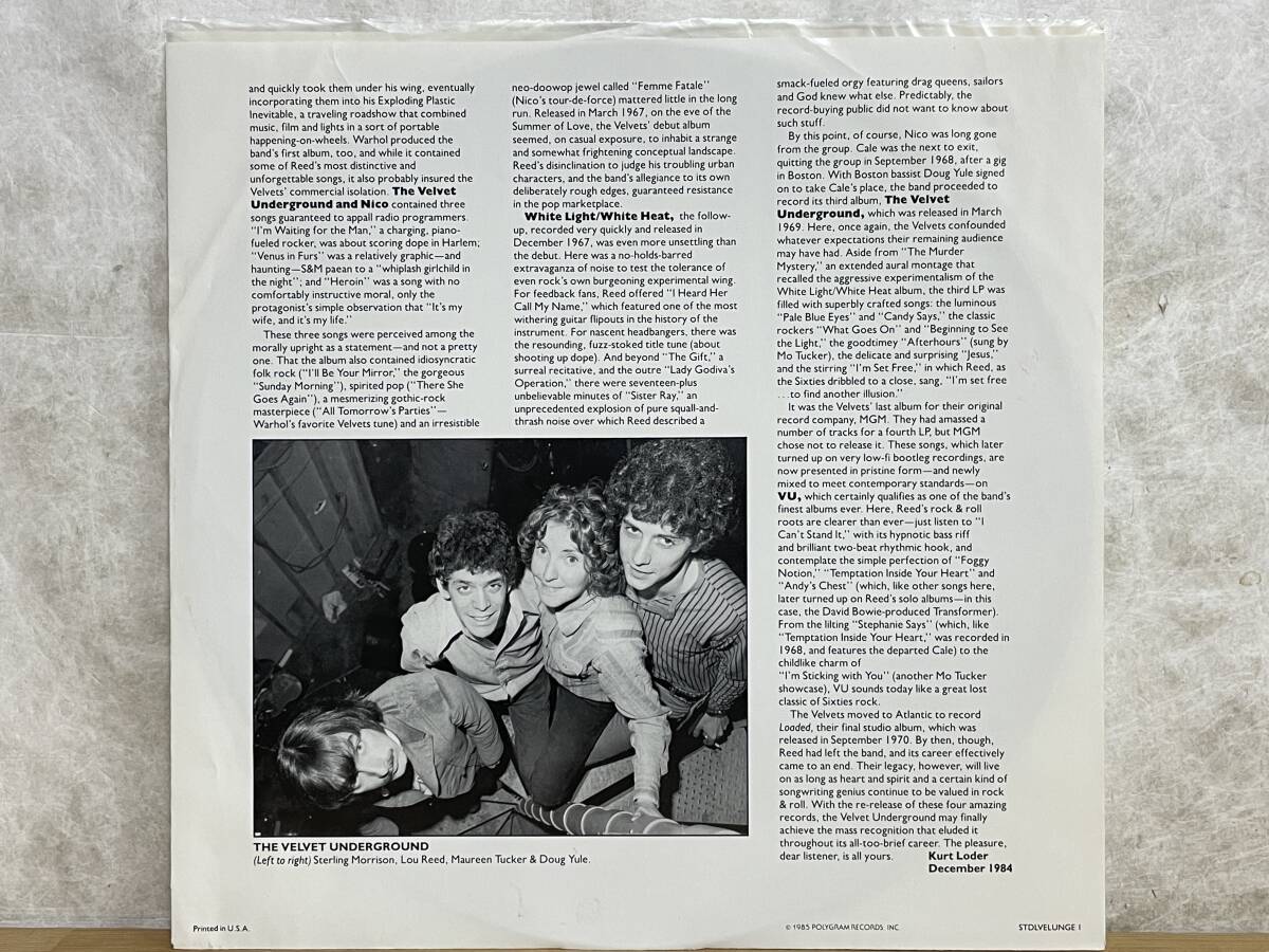 KR02★ US盤 LP The Velvet Underground / VU シュリンク付 VERVE黒 422-823 721-1 Y-1 オリジナルメンバーの未発表曲集 240514_画像4