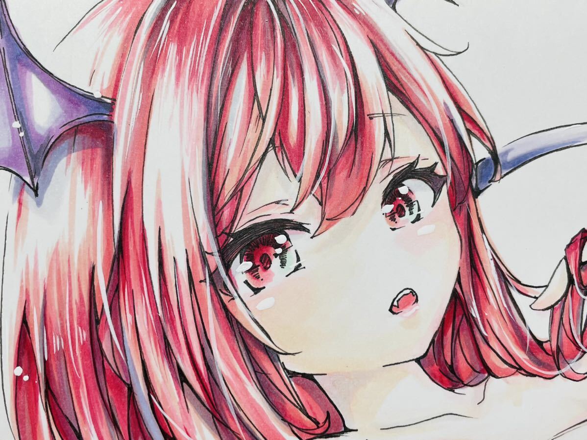 Yahoo!オークション - 手描きイラスト A4 東方Project 小悪魔 Yahoo!オークション - 手描きイラスト A4 東方Project 小悪魔