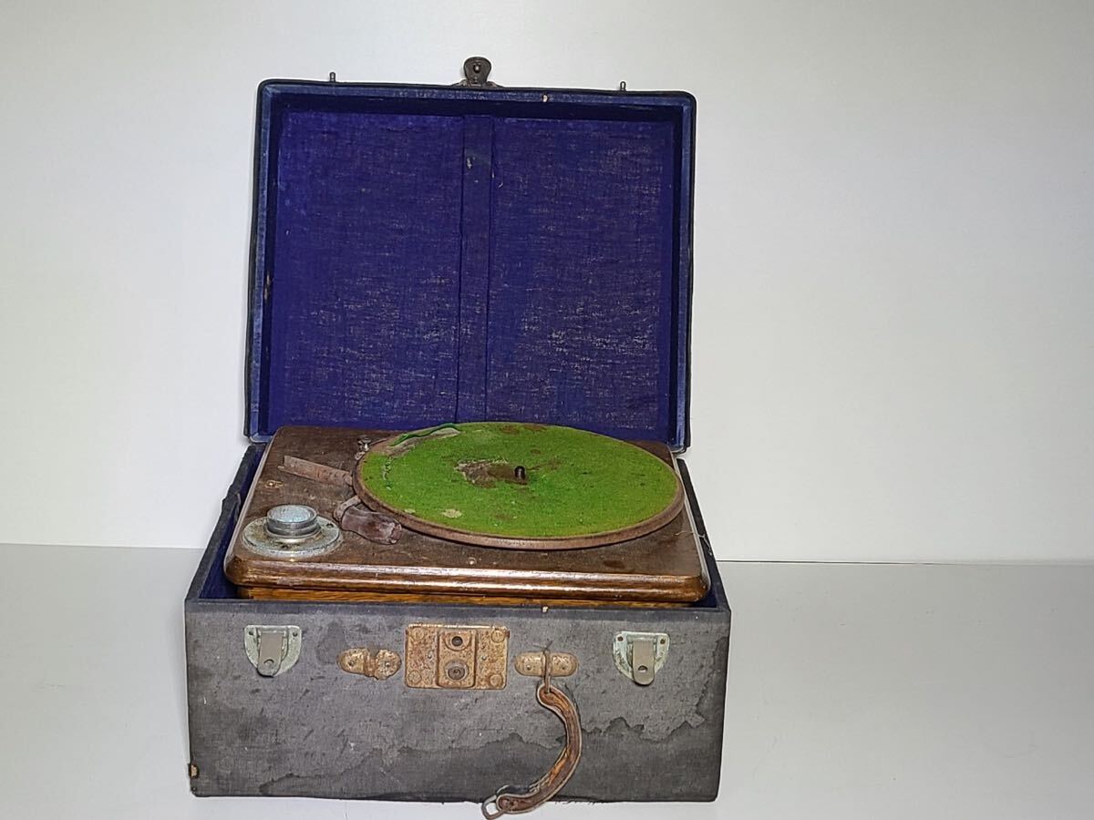 希少 戦前 戦後 蓄音機 レコードプレーヤー アンティーク レトロ SP盤の画像2