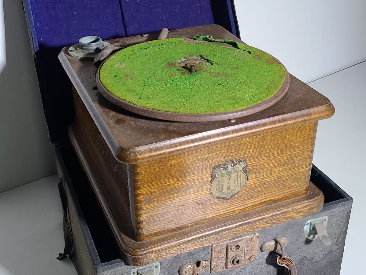 希少 戦前 戦後 蓄音機 レコードプレーヤー アンティーク レトロ SP盤の画像3