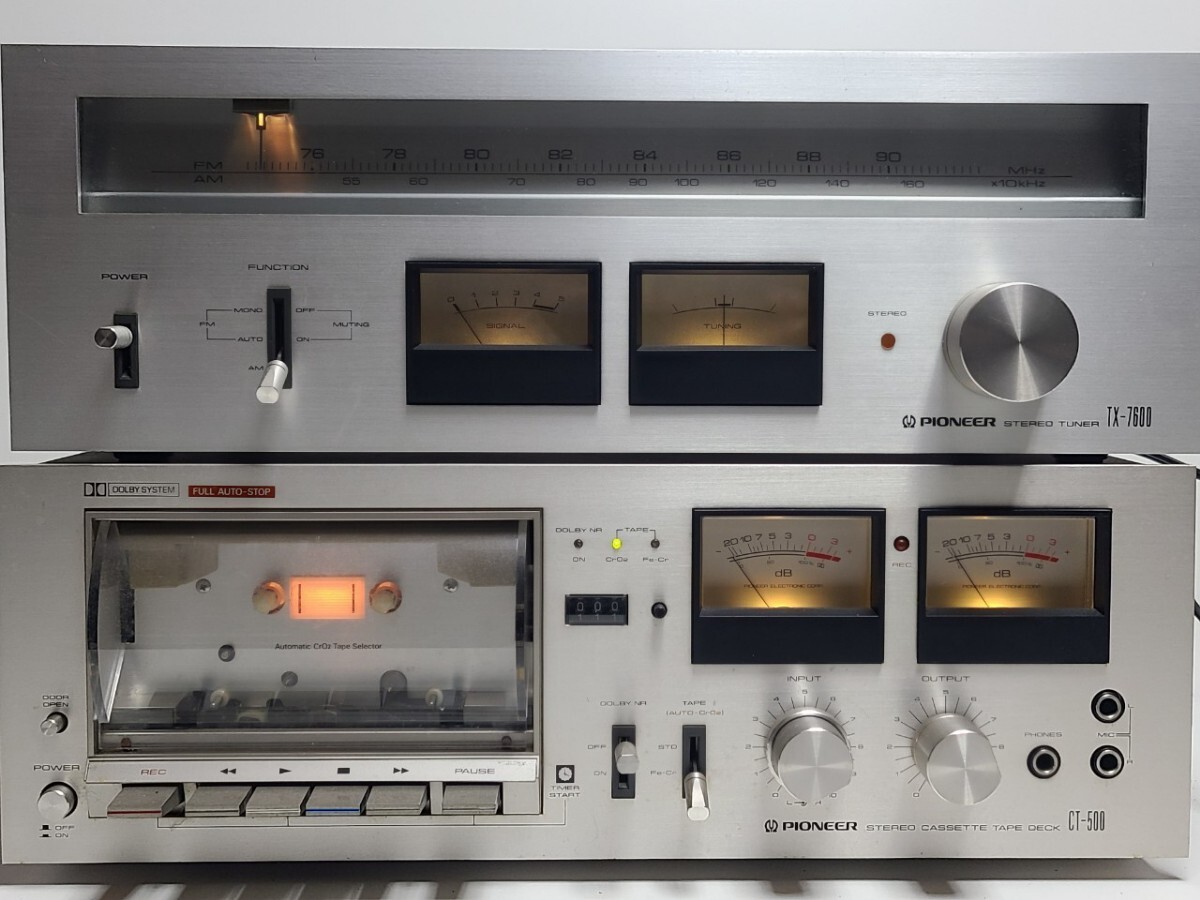 PIONEER Pioneer TX-7600 CT-500 STEREOTUNER кассетная дека стерео тюнер комплект 