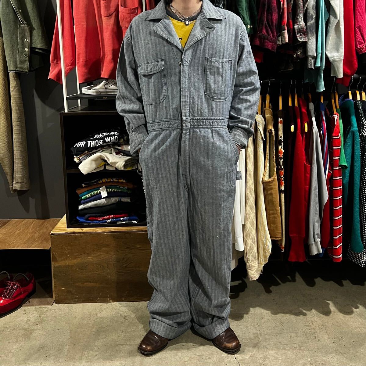 50s Vintage BLUE BELL herringbone overall coverall 