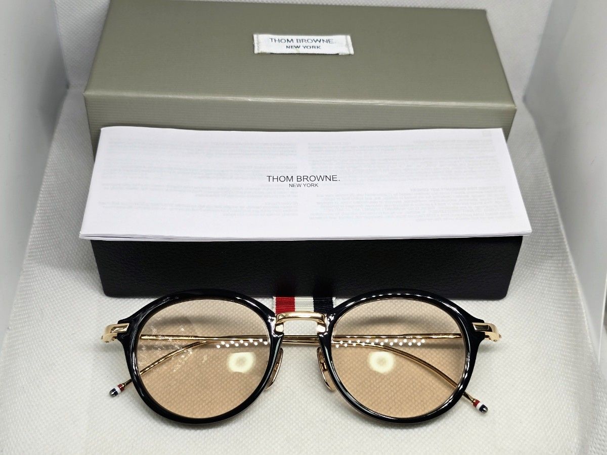 THOM BROWNE メガネ TB-011A-49 12K トムブラウン サングラス THOM BROWNE メガネ TB-011A-49 12K トムブラウン サングラス