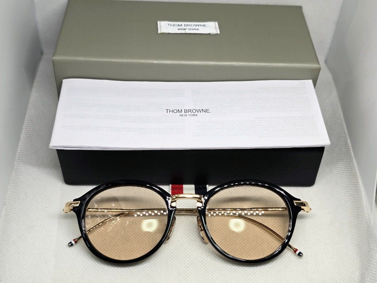 THOM BROWNE メガネ TB-011A-49 12K トムブラウン サングラス 伊達眼鏡 TB011A TB-011