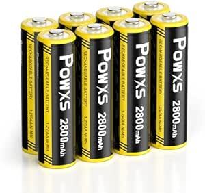 POWXS 単3電池 充電式 ニッケル水素 単三電池 2800mAh 約1200回使用可能 8本入り 低自己放電 液漏れ防止 充電_画像1