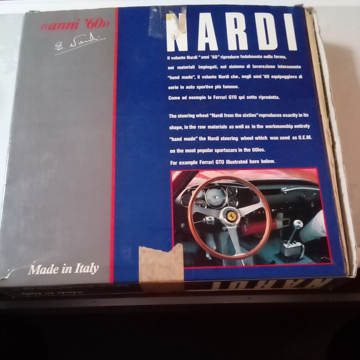 ナルディ NARDI ウッドステアリング OLDナルディ ポリッシュANNI 60 旧車 クラシックカー 長期保管品 昭和 オールドフェラーリ の画像6