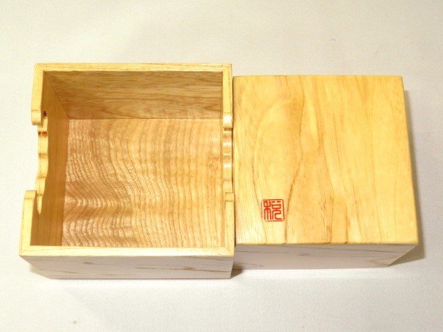 ^ Zaimei / tax place . one work plug . shogi piece box ^ new goods / paper box attaching 