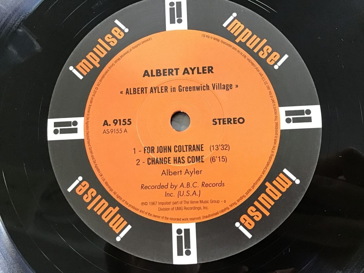 美品 LP / ALBERT AYLER / IN GREENWICH VILLAGE / US盤 [9924RR]_画像3