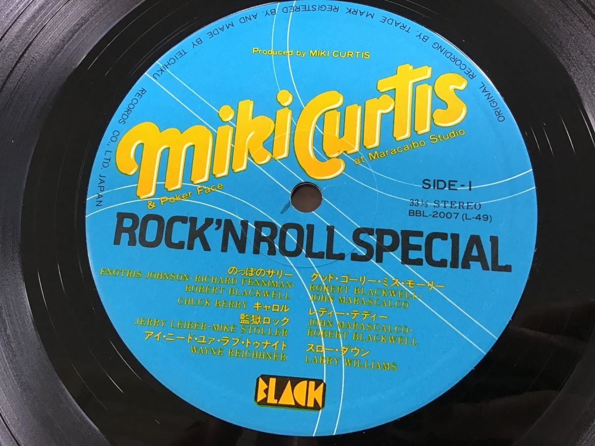 LP / MIKI CURTIS & POKER FACE / ROCK N ROLL SPECIAL / 帯付 [0077RS]_画像3