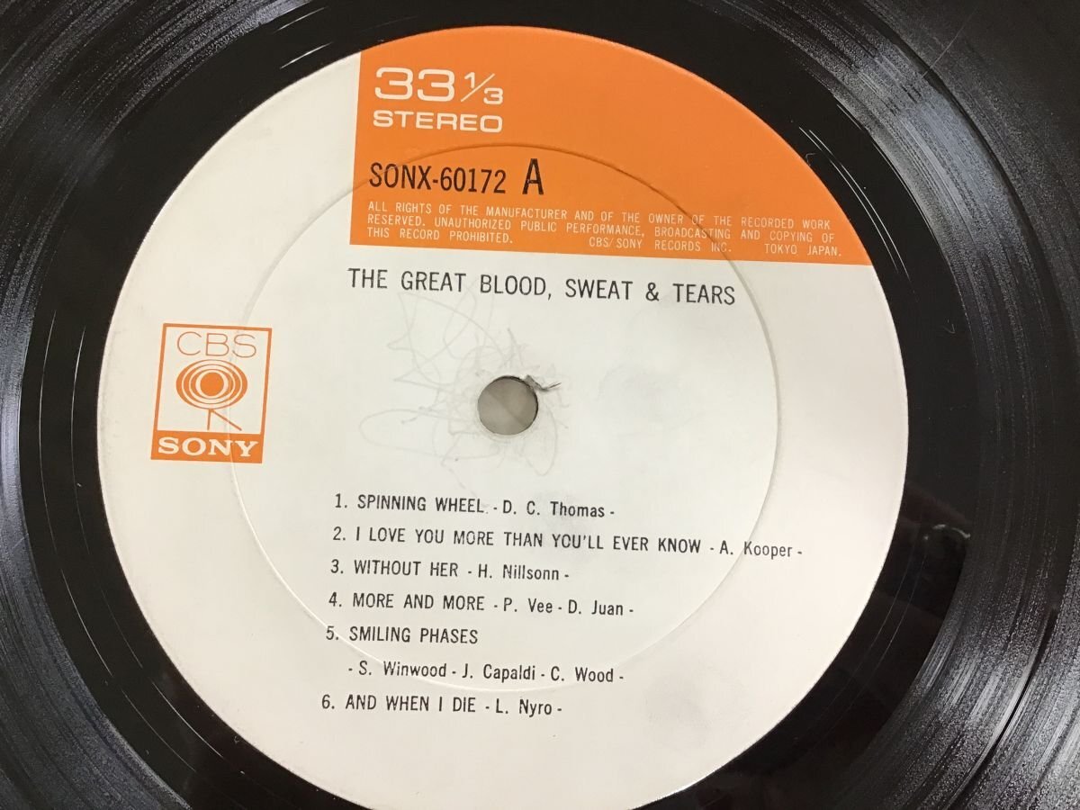 LP / BLOOD SWEAT & TEARS / THE GREAT [0149RS]_画像3