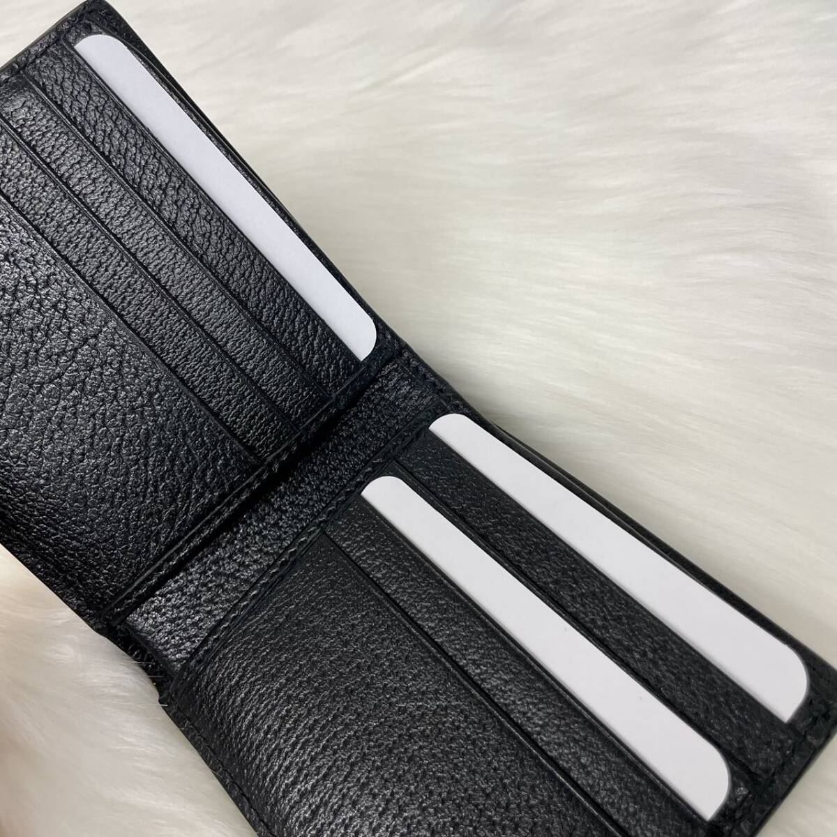 【１円から】未使用品 GUCCI グッチ 財布 折財布 二つ折り 札入れ マルチカラー ブラック メンズ  アウトレット 601089 箱付の画像5