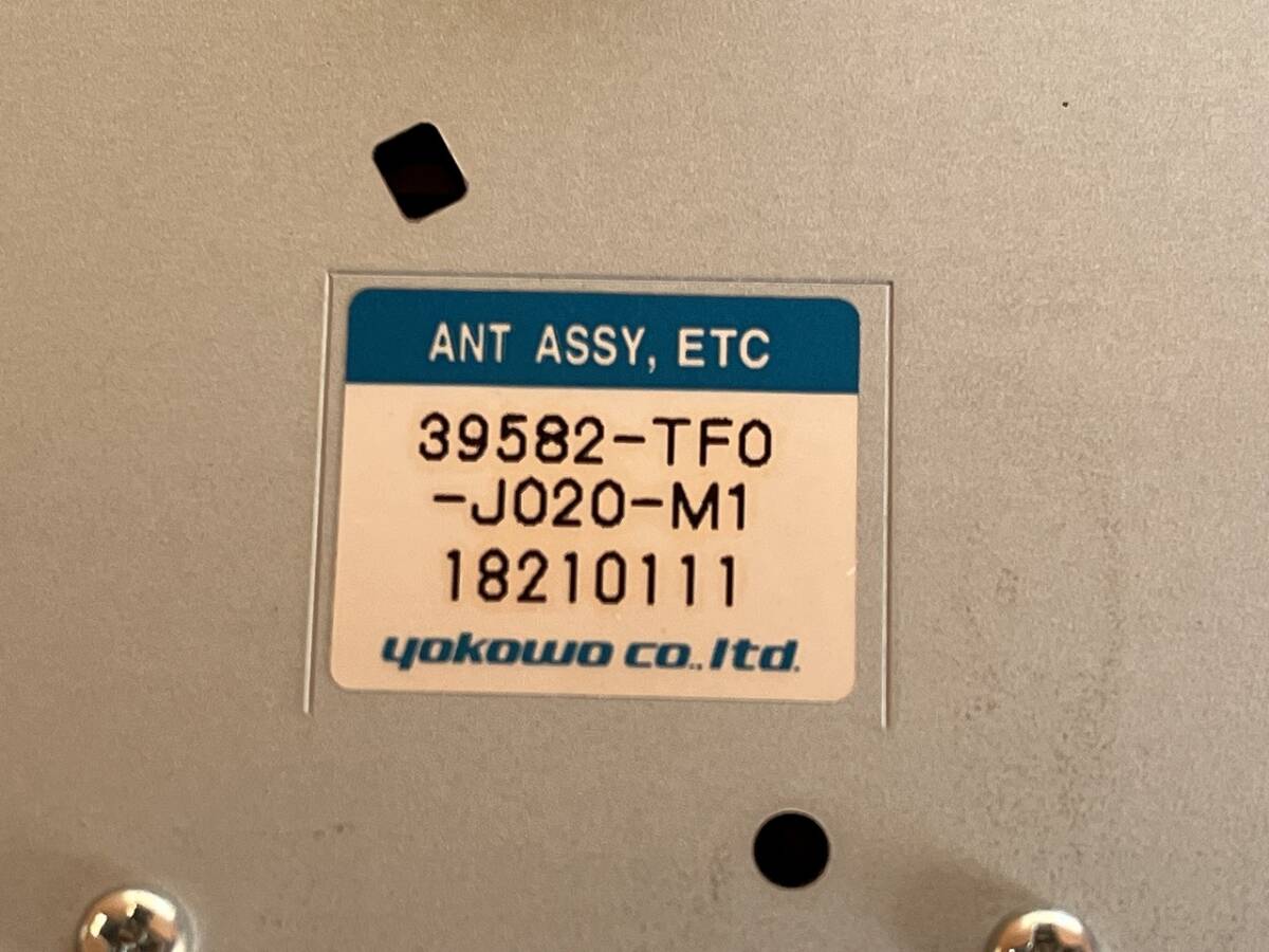 ホンダ フィット GE6 純正 ビルトイン　ETC車載器　39581-TFO-JO1　形式HP01　中古品 _画像8