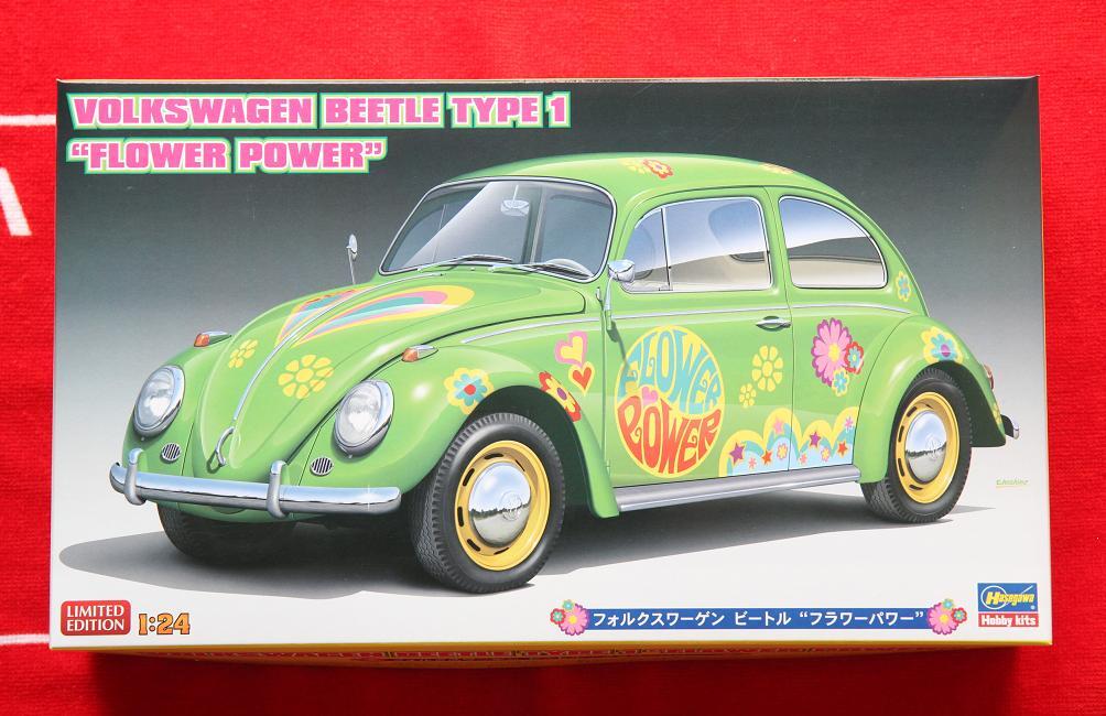 複数落札送料お得 限定 LIMITED EDITION 1/24 フォルクスワーゲン VOLKSWAGEN BEETLE ビートル タイプ1 フラワーパワー ハセガワ hasegawaの画像1