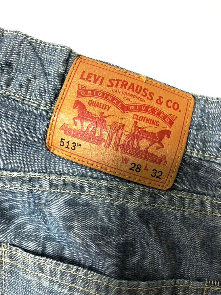 衝撃プライス！【フリーク待望モデル！】【Levi‘s リーバイス】513デニムパンツ【サイズW28/L32】ジーンズ ボトムス N-O104_画像4