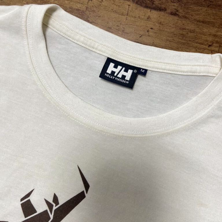 衝撃プライス！【最強アウトドアギア！】【HELLY HANSEN ヘリーハンセン】半袖プリントTシャツ【サイズM】オフホワイト トップス N-Q50_画像3