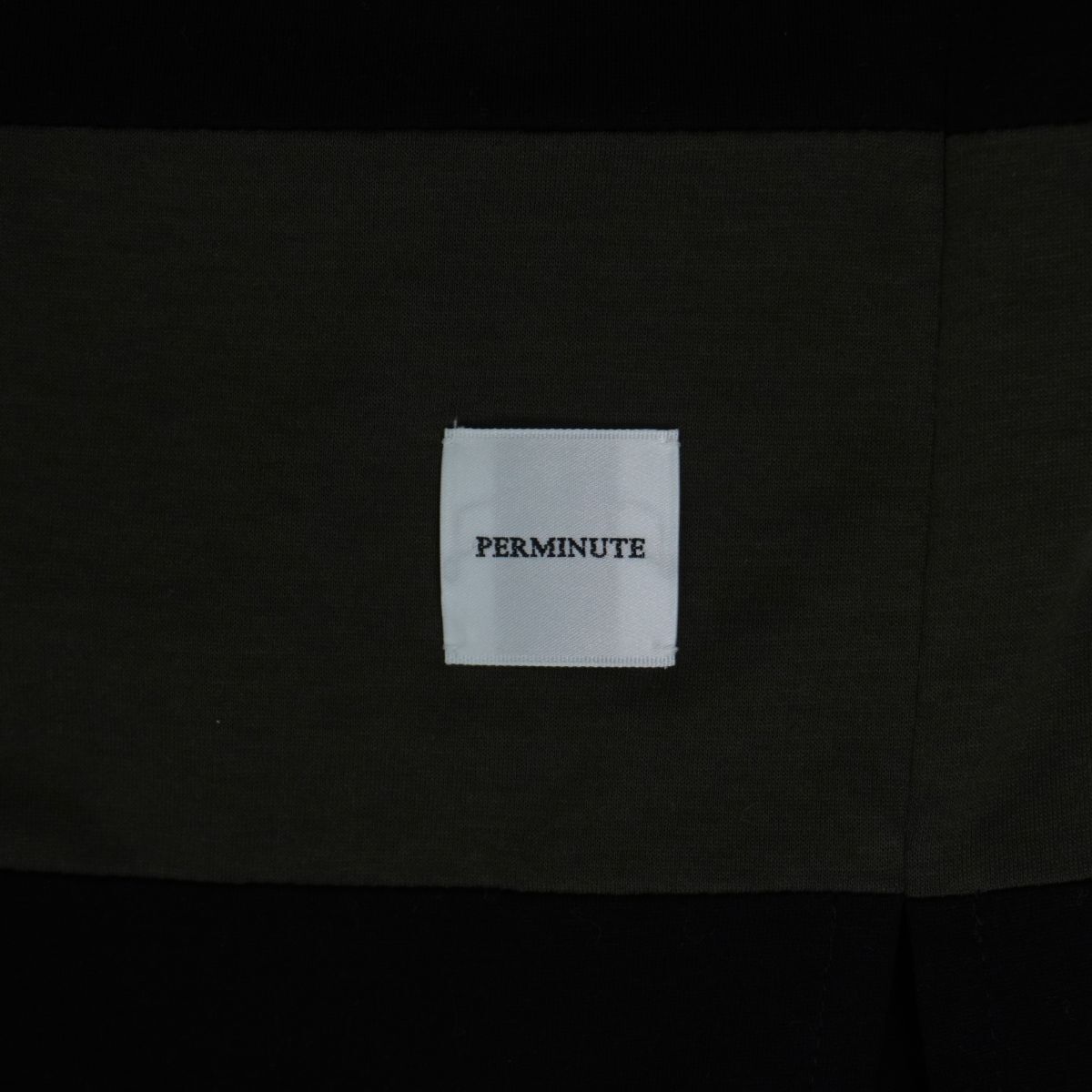 美品 PERMINUTE パーミニット ボーダー柄 バックオープンラガーシャツ トップス レディース 緑 黒 白 サイズM*OC984_画像6