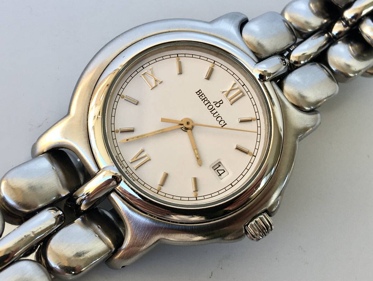 BERTOLUCCI Pulchra ベルトルッチ プルクラ クオーツ 腕時計【USED】スイス製 1990年代製_画像7