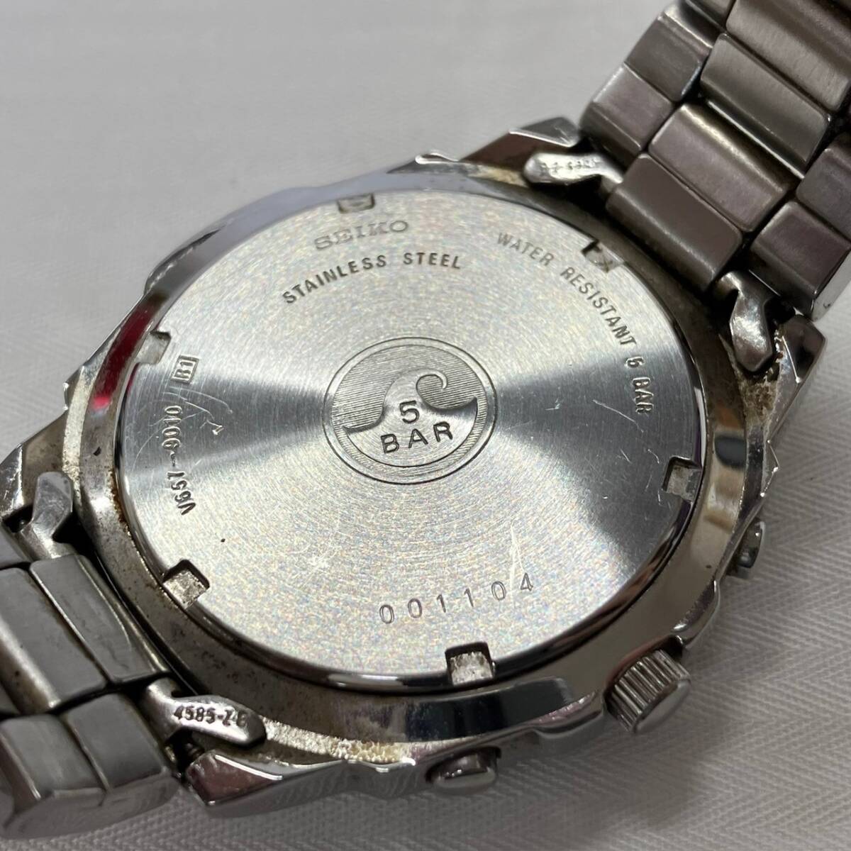 5176-2A　SEIKO　セイコー　V657-9010　クロノグラフ　クォーツ　メンズ腕時計_画像4