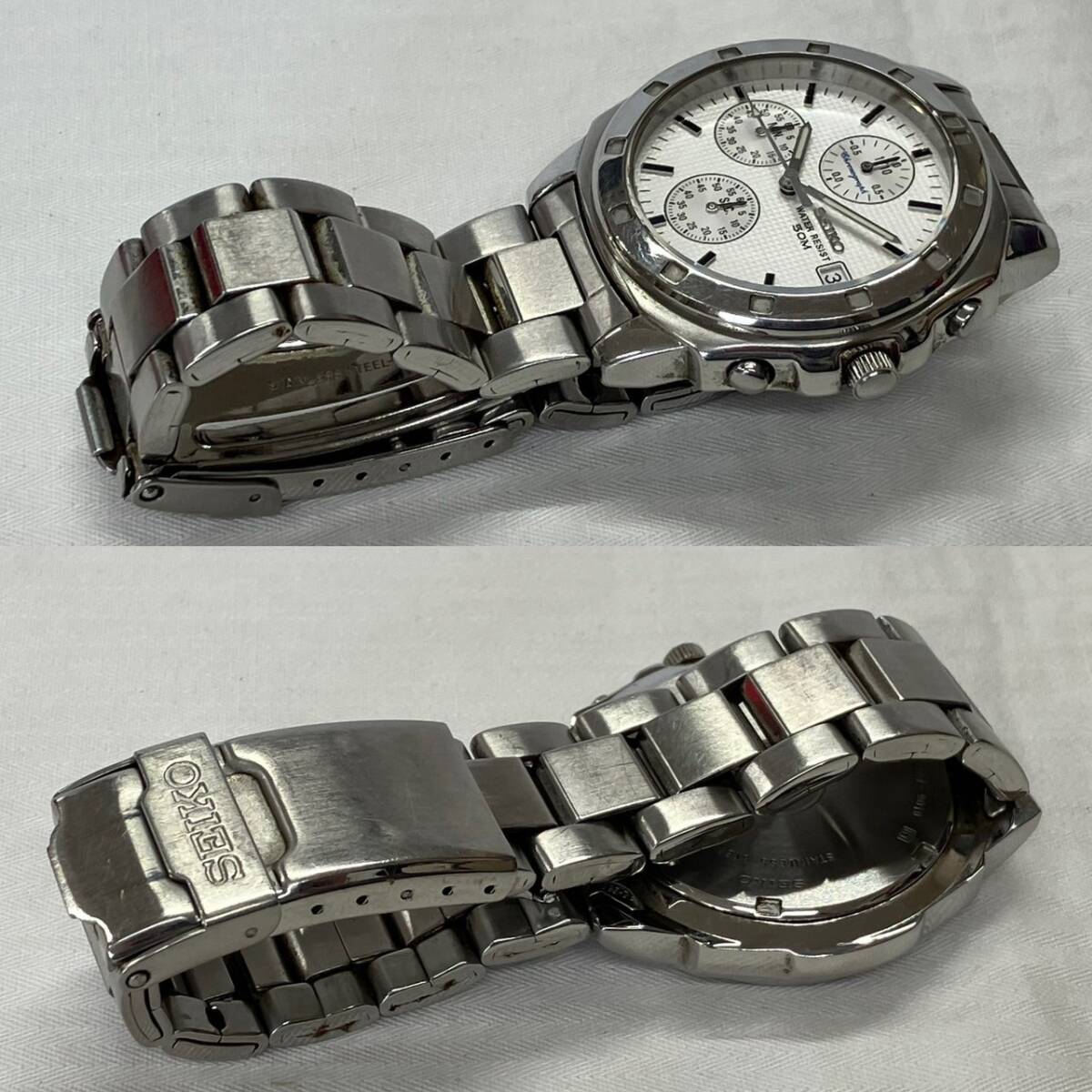 5176-2A　SEIKO　セイコー　V657-9010　クロノグラフ　クォーツ　メンズ腕時計_画像5