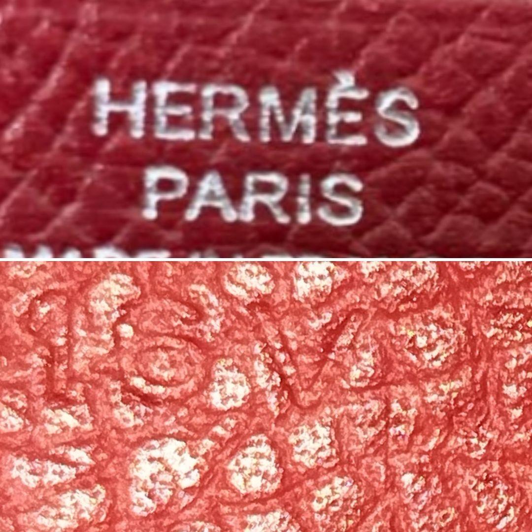 エルメス 1808 HERMES ヴォーエプソン ベアンスフレ 長財布 ウォレット H金具 シルバー金具 定価38万_画像10