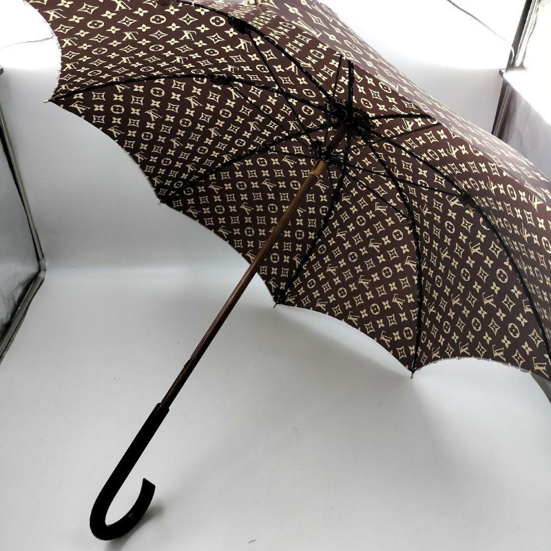 ルイヴィトン 1814 LOUIS VUITTON パラプルュイ ファブリック 長傘 雨傘 日傘 モノグラム 高級 ブランド 傘 ブラウン メンズ レディース _画像5