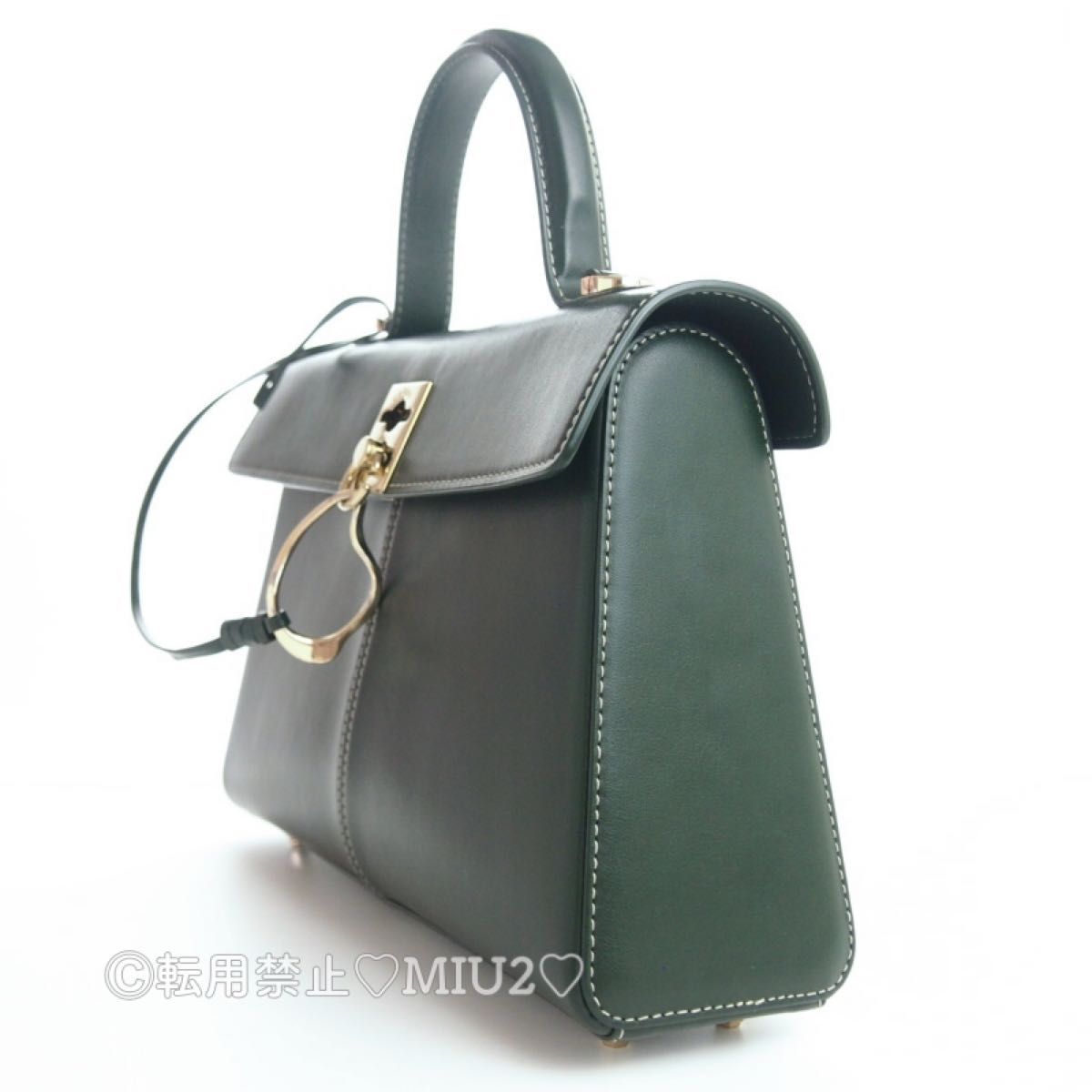 【美品】CAFUNE STANCE BAG 2way ショルダーバッグ 深緑 カフネ