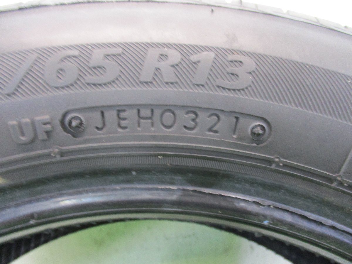 ■中古タイヤ■　155/65R13 73S BRIDGESTONE NEXTRY ECOPIA ワゴンR プレオ ライフ等 夏タイヤ オンロード 軽自動車 激安　送料無料 B521_製造２０２１年