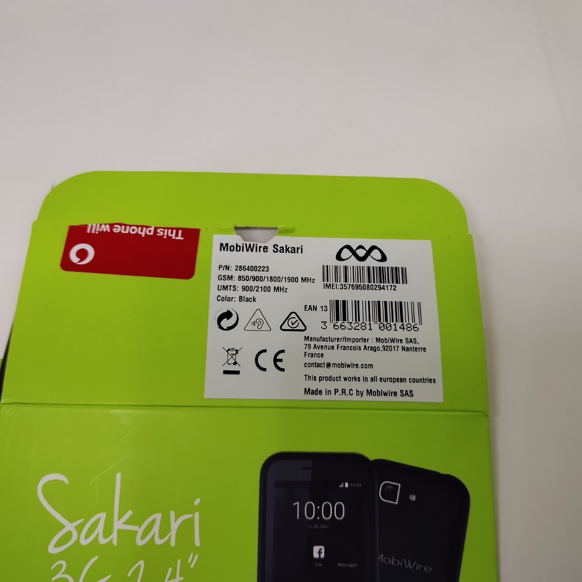 SIM свободный за границей мобильный Mobiwire Sakari 3G&GSM vodafone Vodafone Новая Зеландия широкий FM радио мобильный телефон Wi-Fite The кольцо Bluetooth