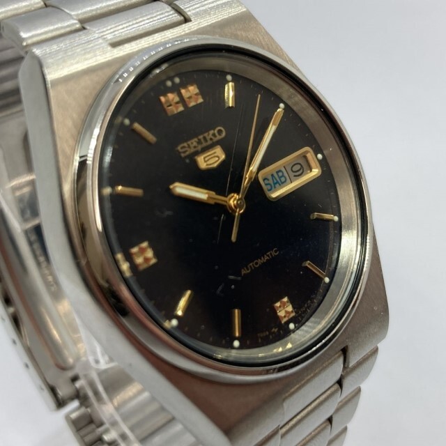 【可動品】セイコー SEIKO セイコー 5 7009-3130 腕時計 自動巻き デイデイト メンズ　アンティーク腕時計　1981,1991年8月に製造_画像4