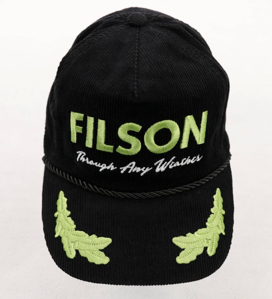 Filson Rope Forester Cap Black Weather Corduroy Leather Strap 20237088 NWT 海外 即決_Filson Rope Forest 2