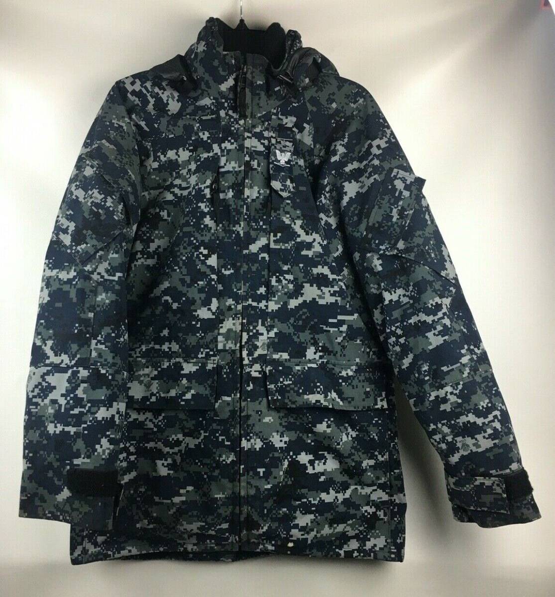 USN Navy Working Uniform NWU Type I Blue Gore-Tex Parka & Liner Small Long 海外 即決_USN Navy Working U 1