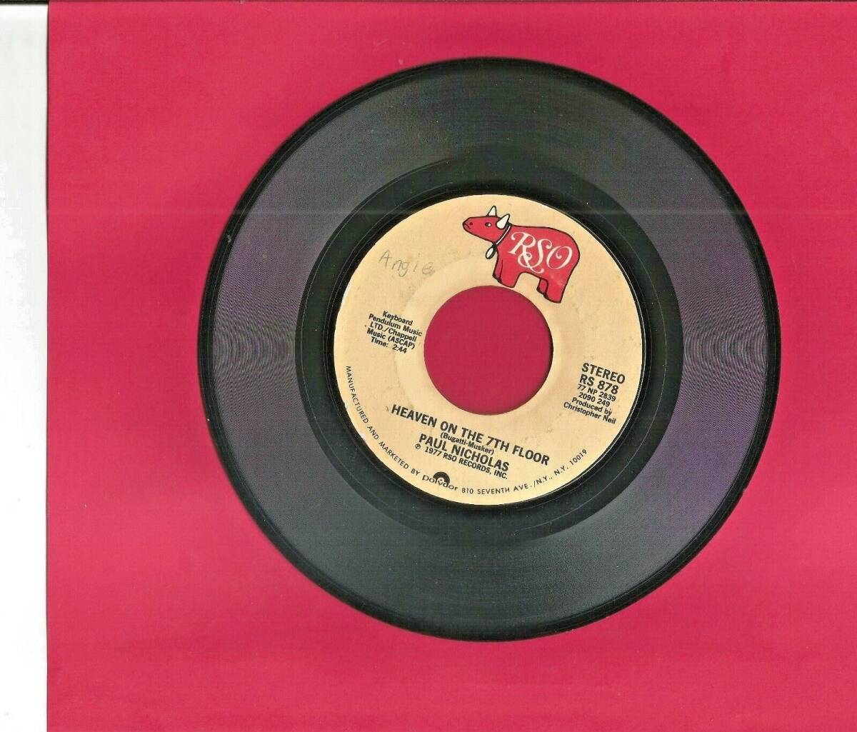 PAUL NICHOLAS - 45 RPM - Do You Want My Love / / Heaven On The 7th Floor - RSO 海外 即決_PAUL NICHOLAS - 45 1